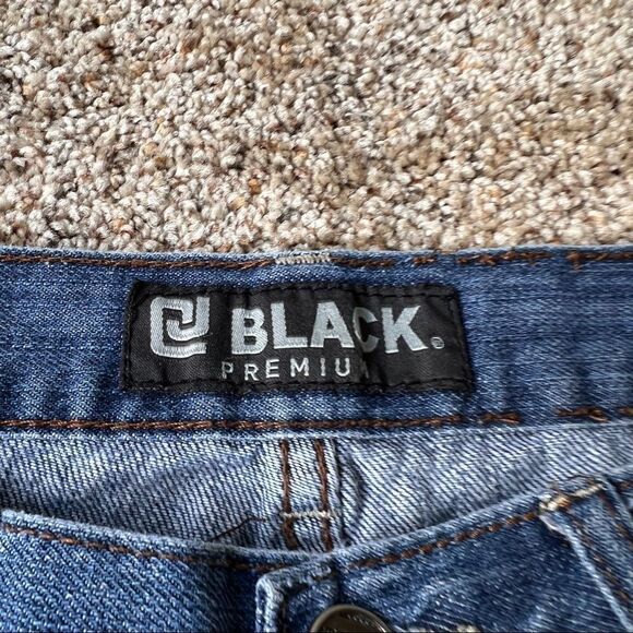 CJ Black Men’s Ripped/Patched Low Rise Slim Straight Jeans Size 32/32 - Picture 3 of 10